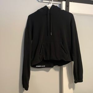 Limited edition lulu black cropped hoodie